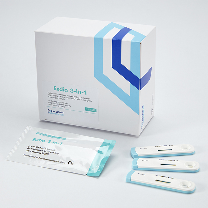 Тест на визначення 3-в-1 (тропонін І, КK-MB, міоглобін) (Exdia 3-in-1(Troponin I, CK-MB, Myoglobin)) для імунологічного аналізатора Exdia TRF Plus